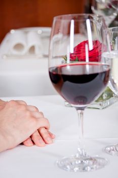 happy smiling couple in restaurant celebrate toast champagne dinner