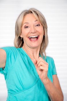 Portrait of cheerful mature woman