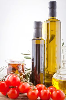 tatsty geen olives tomatoes and olive oil ingredients vegetarian food