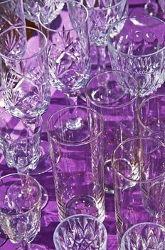 bric-a-brac market with glasses