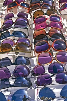 sunglasses on a market