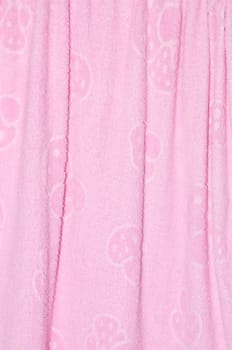 Pink curtains for decorative and background.