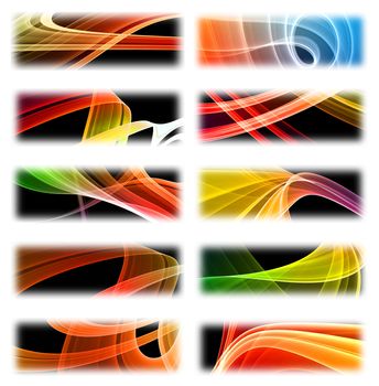 Modern abstract banner set