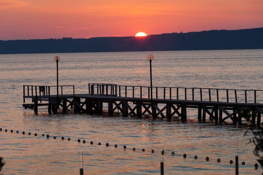 The wooden platform in Dardanelles. The view from Asia on Europe