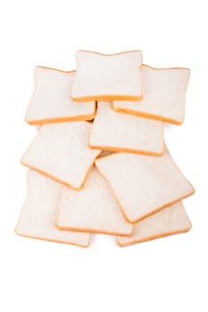 Sliced bread isolated on the white background