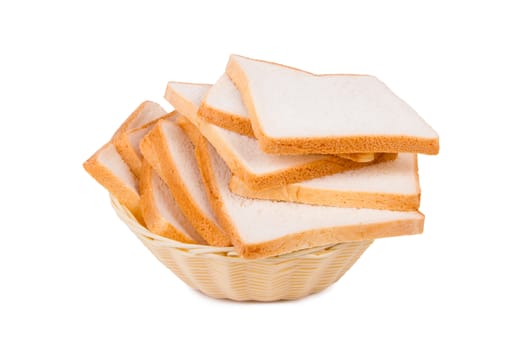 Sliced bread isolated on the white background