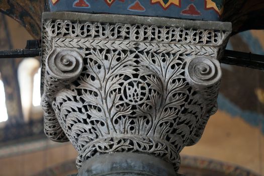 Interior of the Hagia Sophia in Istanbul. Turkey 