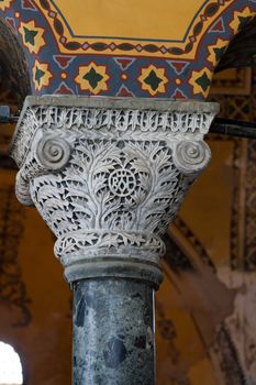 Interior of the Hagia Sophia in Istanbul. Turkey 