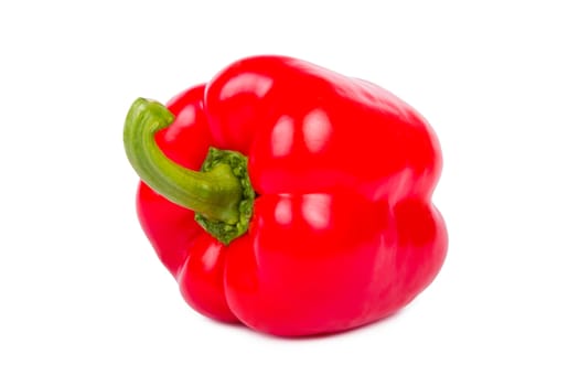 Red bell pepper isolated on white background