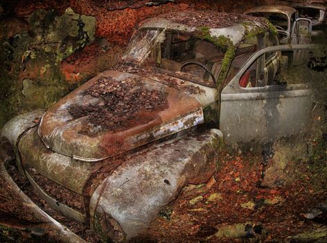 Once upon a time there was a new car. More of my photos worked together to underline time and decay. From the series scrap in the wood.       