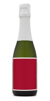 Bottle of champagne (clipping path).There is a path for label