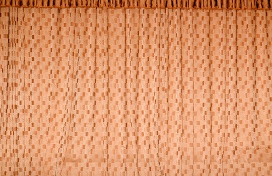 large theater curtain fabric with pleats and pattern