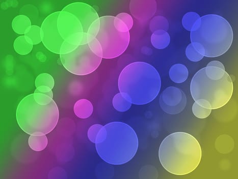Abstract background of colourful Christmas bokeh lights