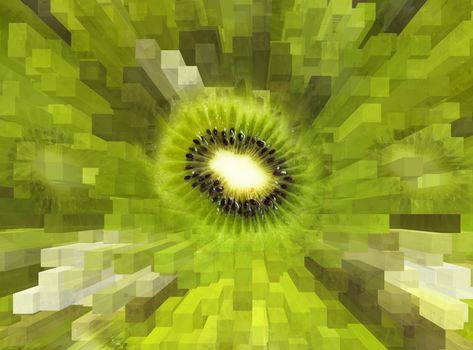 abstract background kiwi . extrusion