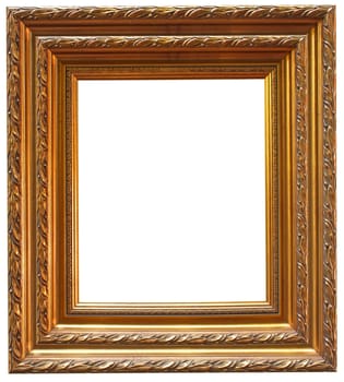 Yellow metal frame on a white background.