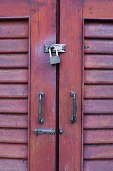 Old door lock door locks doors Teak.