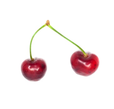 Cherries; objects on white background 