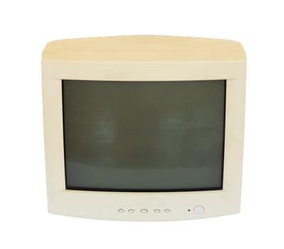 old monitor from your computer on a white background
