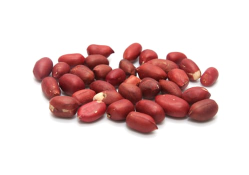 peanuts on a white background