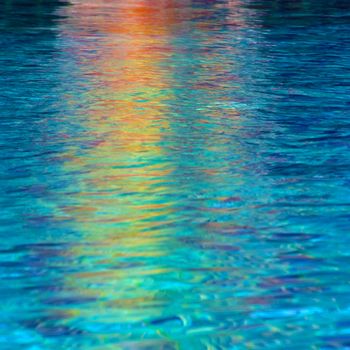 Colorful  reflections of pool water. abstract pattern background.