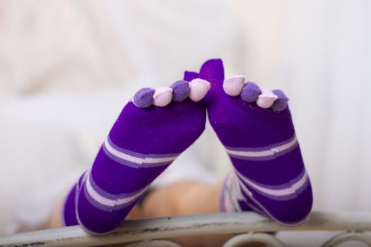 Socks girl finger shaped and colored