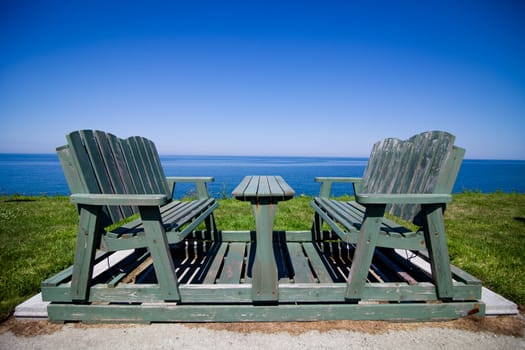 Bench by the sea