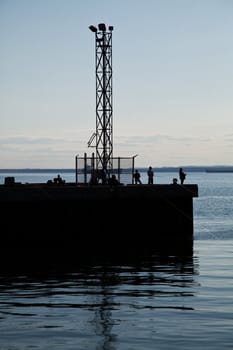 View of pier and the port and fichermans