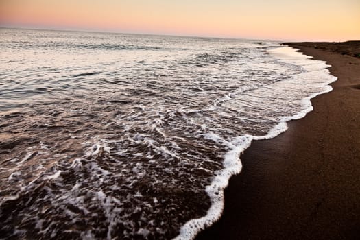 The sea with sunset