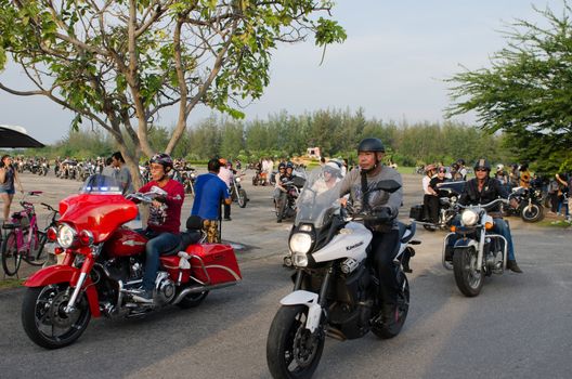 HUA HIN, THAILAND - December 1st: Participants in 8th Hua Hin Bike Week on December 1st, 2012 in Hua Hin, Thailand . Bikers from all over Thailand came to Hua Hin. 