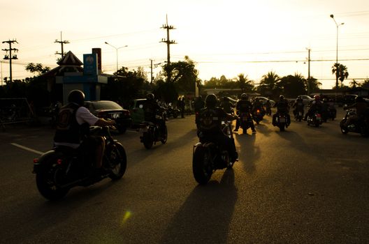 HUA HIN, THAILAND - December 1st: Participants in 8th Hua Hin Bike Week on December 1st, 2012 in Hua Hin, Thailand . Bikers from all over Thailand came to Hua Hin. 