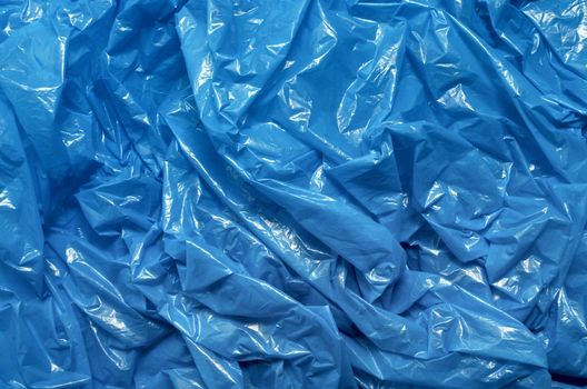 A blue plastic bag texture, macro, background