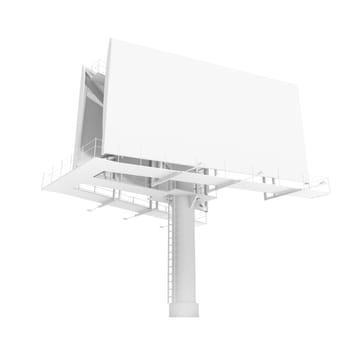 Street billboard. Isolated render on a white background