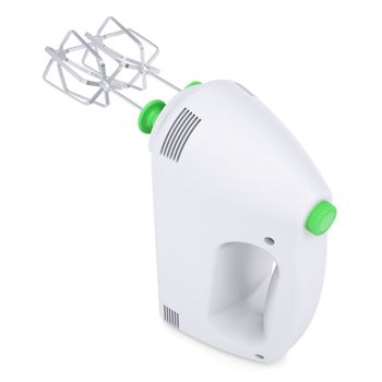 White hand mixer. Isolated render on a white background