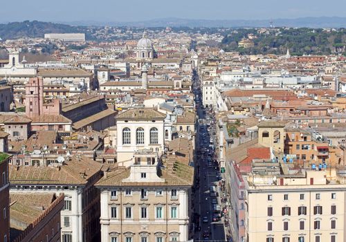 Rome up view from Vittorio Emanuel II Monument