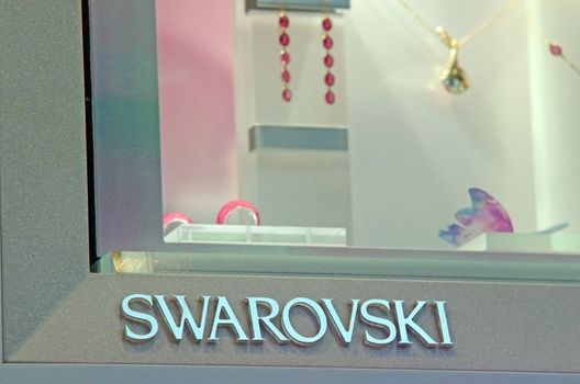 ROME, ITALY - MARCH 08: Jewelry Swarovski shop on Via del Condotti in Rome on March 08, 2011 in Rome, Italy