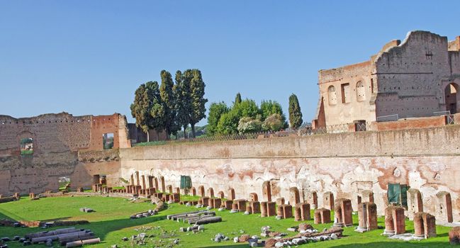 Stadium and Forum Augustana on the Palatine Hill in Rome