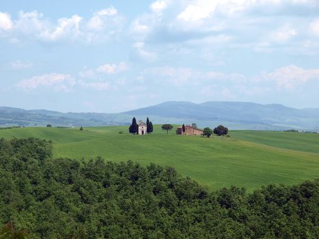 The landscape of the Val d’Orcia. Tuscany. 
