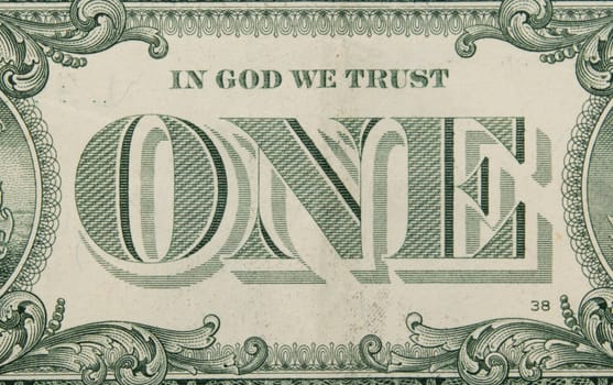 Macro image of a dollar 
