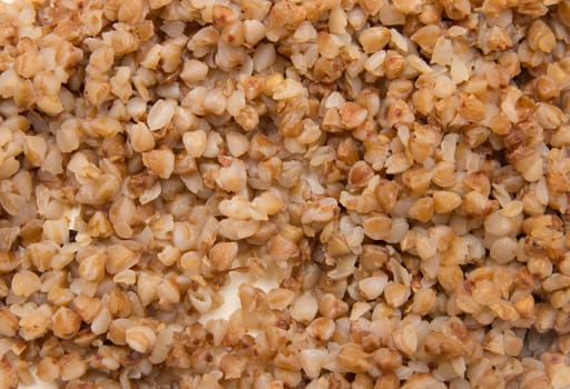 Boiled buckwheat as a background