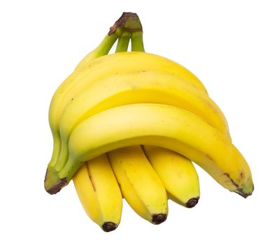 fresh bananas on white background