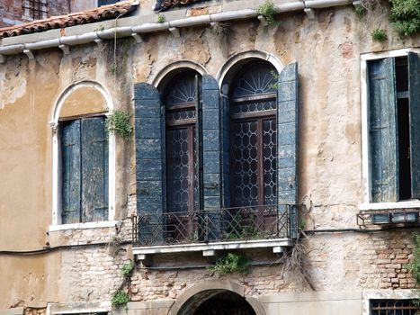 Venice - the remains of its former glory palace in the Dorsoduro district