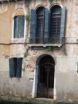 Venice - the remains of its former glory palace in the Dorsoduro district