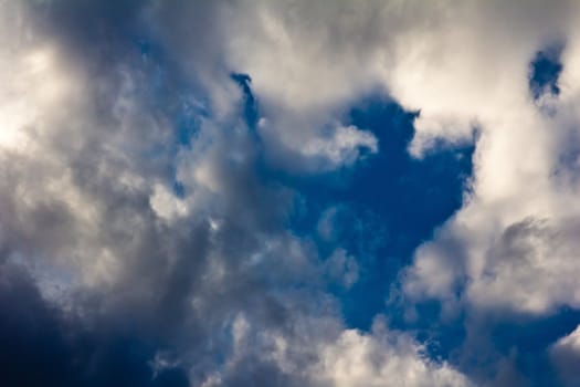 The beautiful sky with clouds as a background