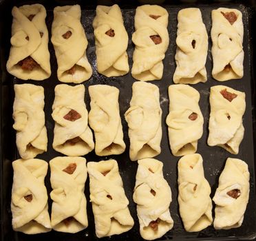 Baking Croissant with Jam 