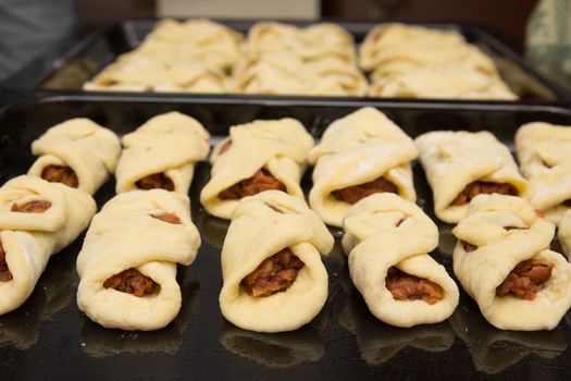Baking Croissant with Jam 