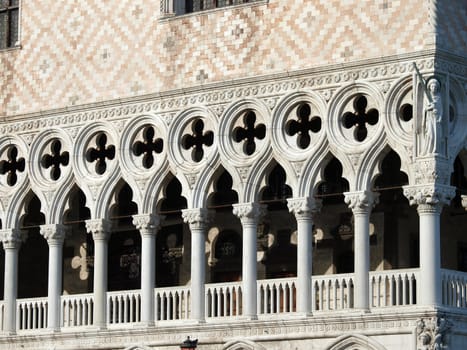 Venice - tracery from the Doge's Palace, one of venice symbol