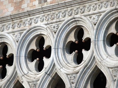 Venice - tracery from the Doge's Palace, one of venice symbol