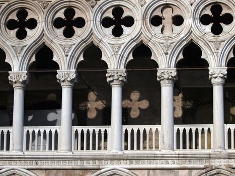 Venice - tracery from the Doge's Palace, one of venice symbol