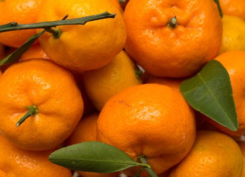 oranges with leaves as the background