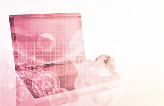 Network Security as a Art Abstract Background